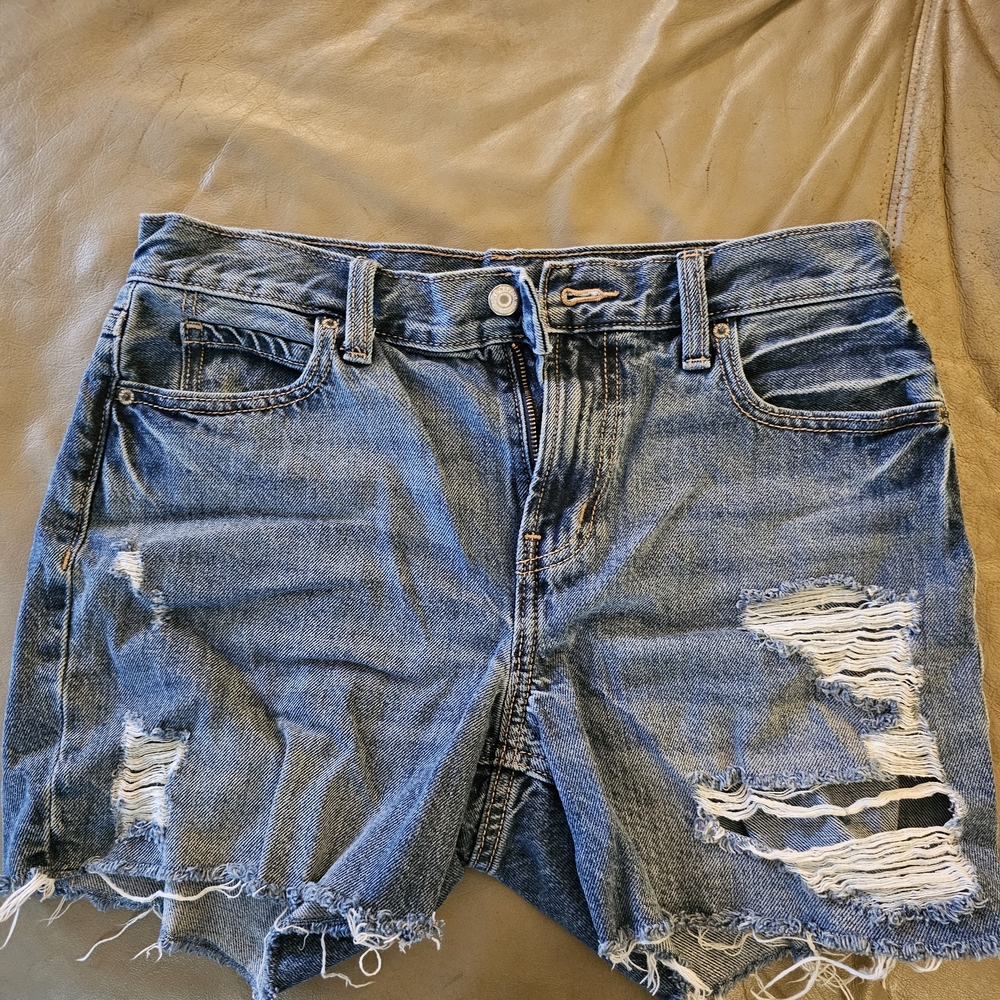 Old Navy Light Blue Ripped Jean Shorts